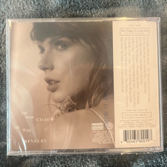 Exclusive TTPD CD with Bonus Track "But Daddy I Love Him (Acoustic Version) " - Picture 2 of 3